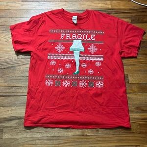 A Christmas story leg lamp fragile tee